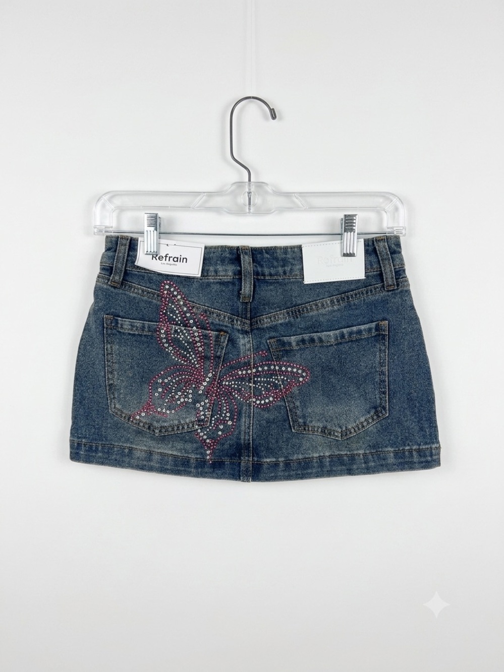 Dark Wash Denim Mini Skirt - Picture 2 of 2